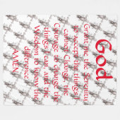 セレニティ祈りの言葉 フリースブランケット (正面(横))