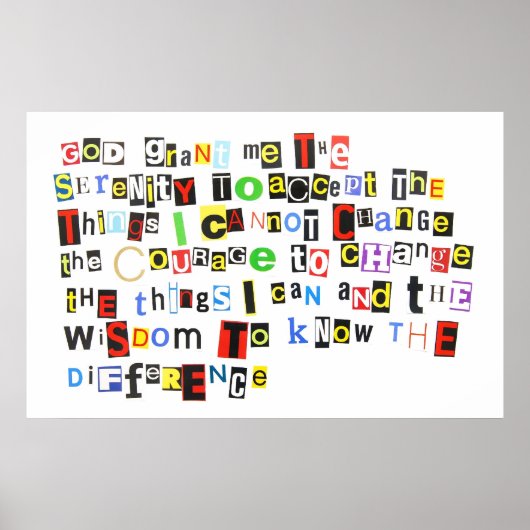 セレニティ祈りの言葉 ポスター (正面)