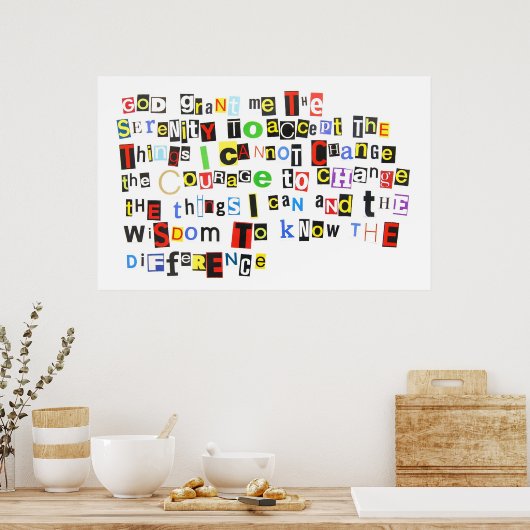 セレニティ祈りの言葉 ポスター (キッチン)