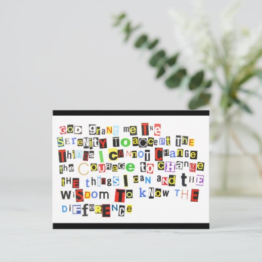 セレニティ祈りの言葉 ポストカード (スタンド正面)