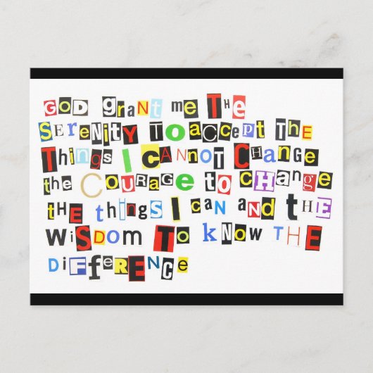 セレニティ祈りの言葉 ポストカード (正面)