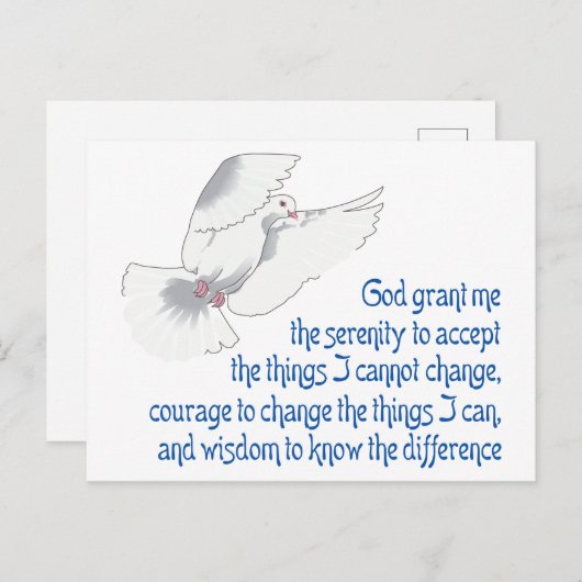 セレニティ祈りの言葉 ポストカード (正面/裏面)