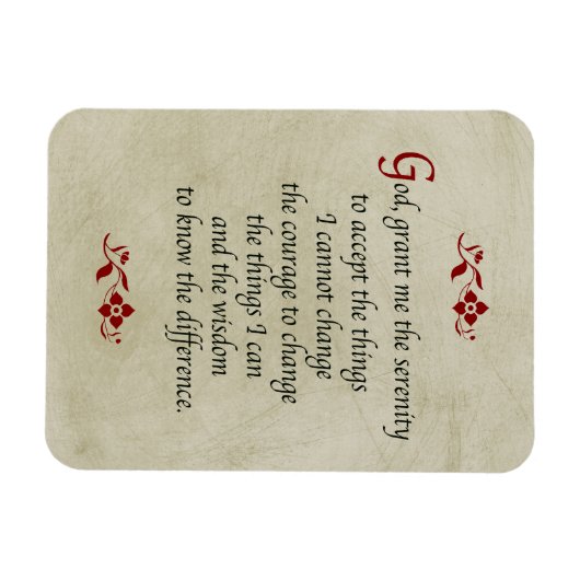 セレニティ祈りの言葉/ヴィンテージスタイル マグネット (横)