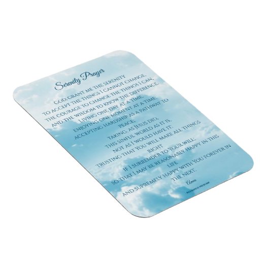 セレニティ祈りの言葉、勇気と知恵 マグネット (右側)