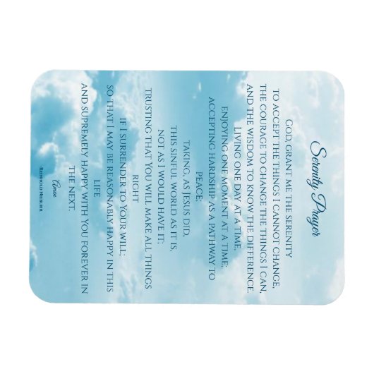 セレニティ祈りの言葉、勇気と知恵 マグネット (横)