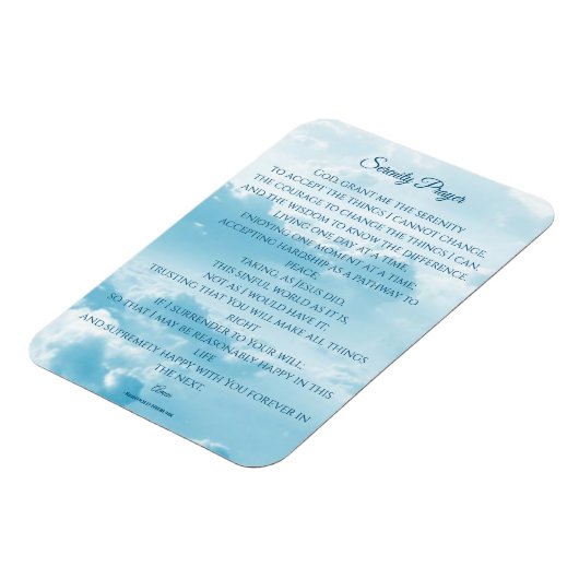 セレニティ祈りの言葉、勇気と知恵 マグネット (左側)