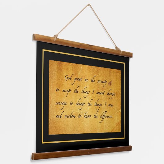 セレニティ祈りの言葉 吊り下げ型タペストリー (傾斜あり)
