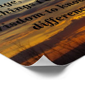 セレニティ祈りの言葉(日没) ポスター (角)