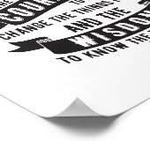 セレニティ祈りの言葉 – 背景色の選択 ポスター (角)