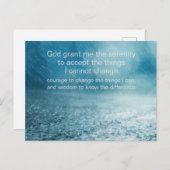 セレニティ祈りの言葉-通りと雨の写真 ポストカード (正面/裏面)