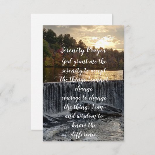 セレニティ祈りの言葉RI滝ポナガンセ  エンクロージャーカード (正面/裏面)