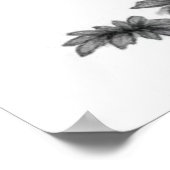 セレニティ秋：ウォーターフォールチャコールアート ポスター (角)