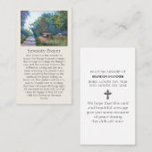 セレニティ絵を描祈りの言葉ズウィズパープルブルースグリーン 名刺 (正面/裏面)