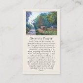 セレニティ絵を描祈りの言葉ズウィズパープルブルースグリーン 名刺 (正面)