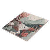 セレニティ自然レッドおよびグレーセラミックタイル タイル (側面)