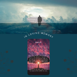 セレニティ詩編23サンセットメモリアル祈りの言葉カード 名刺