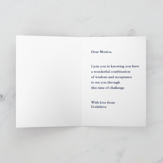 セレニティ・プレイヤーカード、精神的指導、名前を追加 カード (内部)