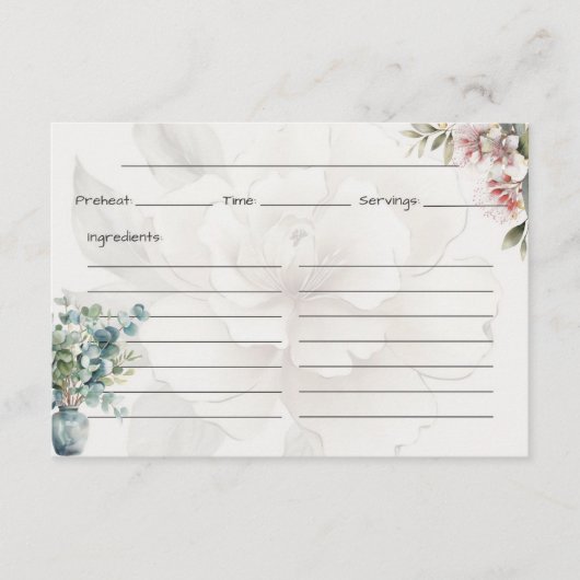 セレニティ ベーシック レシピ カード (正面)