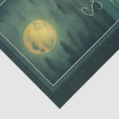 セレニティ – 美しい蓮の花と満月 薄葉紙 (詳細)