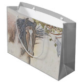 セレニティ、野生の馬、大抱き枕 ラージペーパーバッグ (裏面アングル)