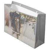 セレニティ、野生の馬、大抱き枕 ラージペーパーバッグ (正面アングル)