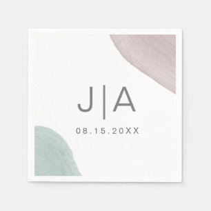 セレニモダンティ  モノグラム紙ナプキン スタンダードカクテルナプキン