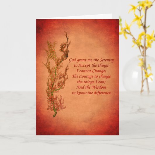 セレニ感動的ティ祈りの言葉フローラカード カード (黄色い花)