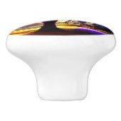 **「セレニ素朴ティ：パープルジャカランダの抱擁 セラミックノブ (側面)