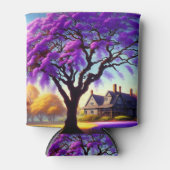 **「セレニ素朴ティ：パープルジャカランダの抱擁 缶クーラー (正面)