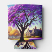 **「セレニ素朴ティ：パープルジャカランダの抱擁 缶クーラー (裏面)