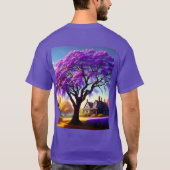**「セレニ素朴ティ:パープルジャカランダの抱擁 Tシャツ (裏面)