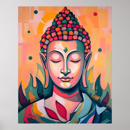 セレネめい想の仏抽象芸術作品 ポスター (正面)