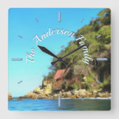 セレネイエラパファミリー0758 スクエア壁時計 (正面)