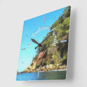 セレネイエラパファミリー0758 スクエア壁時計 (傾斜)