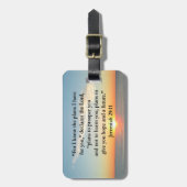 セレネエレミヤ29:11日の出 ラゲッジタグ (正面縦)