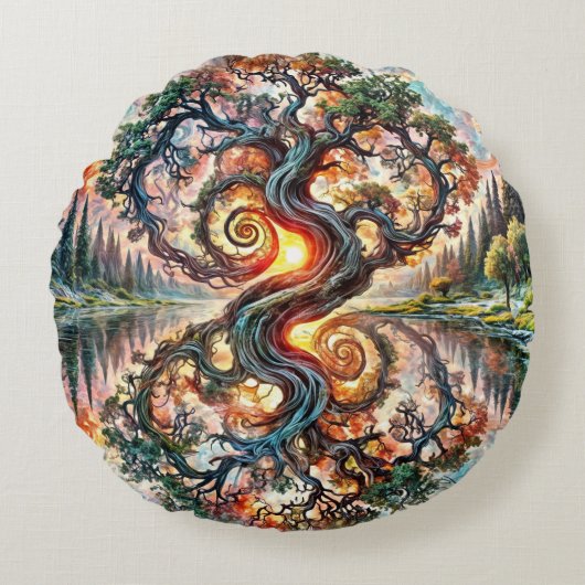 セレネオーク反射 ラウンドクッション (正面)