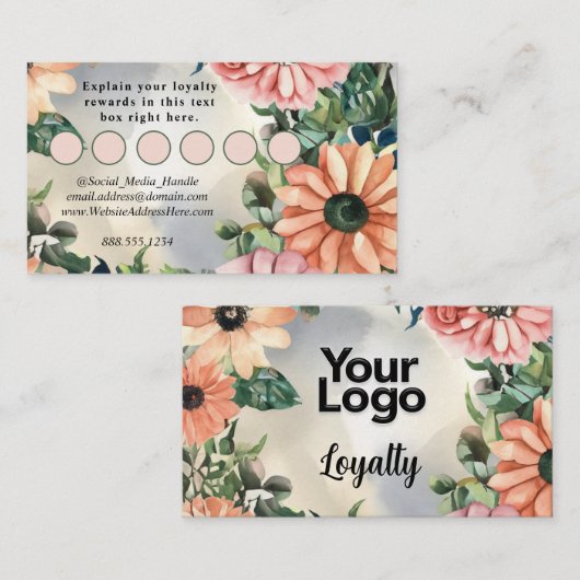 セレネガーデンリースパステルエレガントフローラ エンクロージャーカード (正面/裏面)