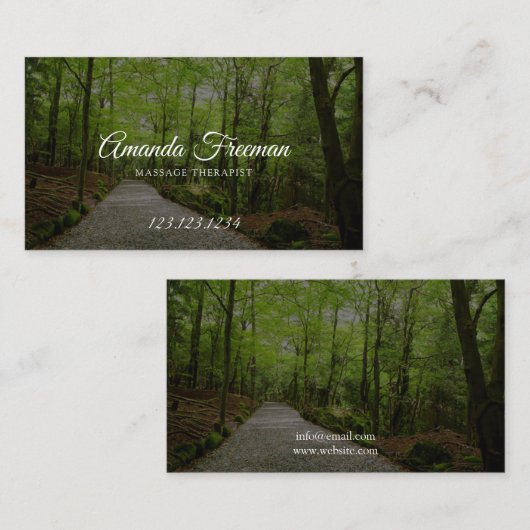 セレネグリーンフォスト経路マッサージセラピー 名刺 (正面/裏面)