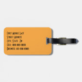 セレネゴールデンサンセットヒルシルエットカスタムホテル ラゲッジタグ (裏面横)