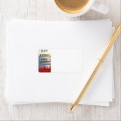 セレネサンセットオーバー海ハッピーバースデーイエス ラベル (インサイチュ)