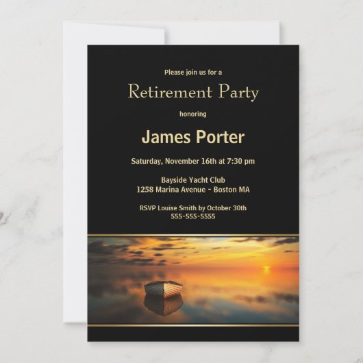 セレネサンセットリタイオメントパーティー 招待状 (正面)