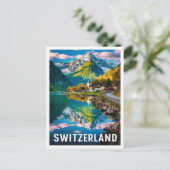 セレネスイスアートヴィンテージトラベルイラストレーション ポストカード (スタンド正面)