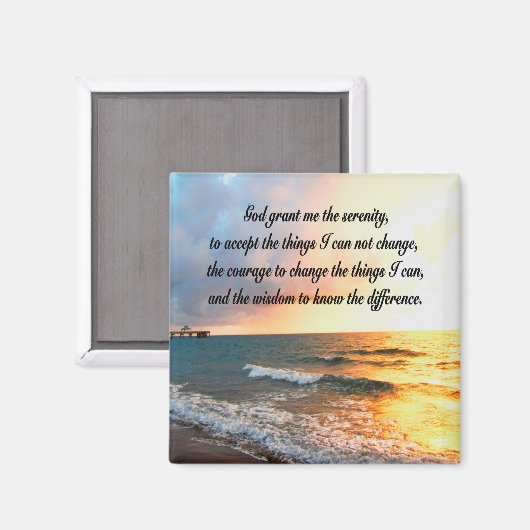 セレネセレニティ祈りの言葉サンライズフォトデザイン マグネット (正面/裏面)