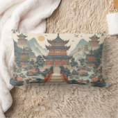 セレネチノワセリーパゴダ風光明媚なアジアインスパイア- ランバークッション (ブランケット)