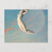 セレネバイアルバート1880年の女性と月 ポストカード (正面)