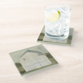 セレネバーンホワイト ガラスコースター (アングル)