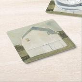 セレネバーンホワイト スクエアペーパーコースター (アングル)