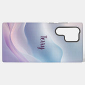 セレネパステルウェーブズ抽象芸術ミニマリストフルードアート SAMSUNG GALAXYケース (裏面横)