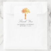 セレネパームツリーウォーターカラー |ありがとうございます スクエアシール (バッグ)