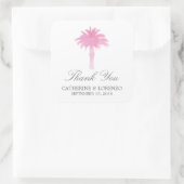 セレネパームツリーウォーターカラー |ありがとうございます スクエアシール (バッグ)